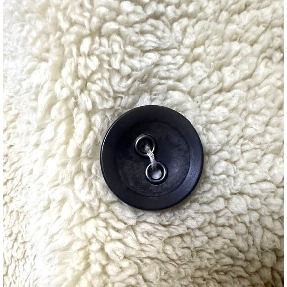 Free People Teddy Sherpa Pea Coat Oatmeal XS Cozy & Soft Double Breasted Jacket - Picture 10 of 11